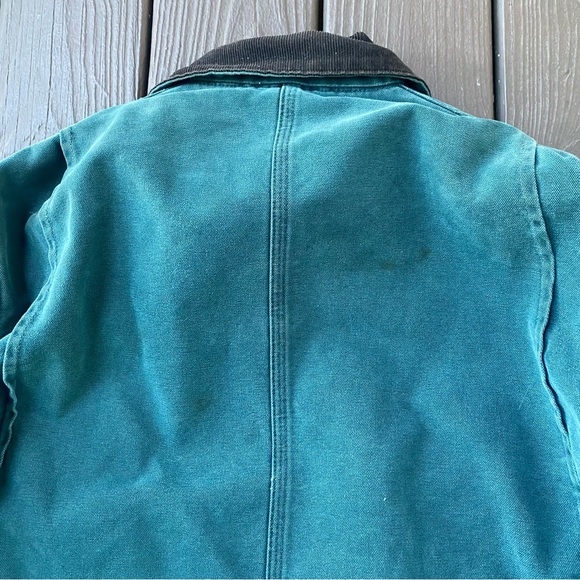 Vtg 90s Carhartt CB1043 Detroit Jacket Chore Coat Blanket Lined Distressed M - Picture 11 of 16